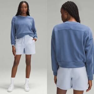 Lululemon Softstreme Perfectly Oversized Cropped Crew Pitch Blue
